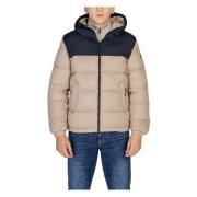 Beige Rits Hoodie Jas Herfst/Winter Napapijri , Beige , Heren