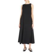 Elegante Zwarte Lange Jurk Max Mara , Black , Dames