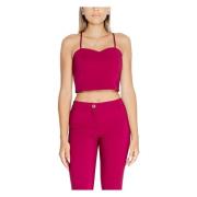 Bordeaux Mouwloze Sweetheart Top met Rits Rinascimento , Red , Dames