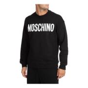 Gestreepte Logo Sweater Moschino , Black , Heren