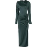 Groene Ivy Jurk met Asymmetrische Hals Victoria Beckham , Green , Dame...