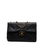 Pre-owned Leather chanel-bags Chanel Vintage , Black , Dames