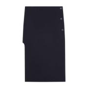 Zwarte Wollen Rok Courrèges , Black , Dames