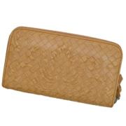 Pre-owned Leather wallets Bottega Veneta Vintage , Beige , Dames