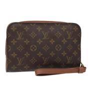 Pre-owned Canvas clutches Louis Vuitton Vintage , Brown , Dames