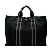 Pre-owned Canvas handbags Hermès Vintage , Black , Dames