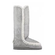 Zilveren Glitter Eskimo Laarzen Mou , Gray , Dames