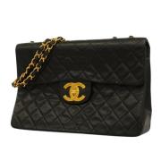 Pre-owned Leather chanel-bags Chanel Vintage , Black , Dames