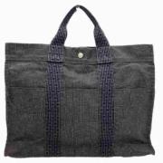 Pre-owned Canvas handbags Hermès Vintage , Gray , Dames