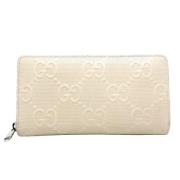 Pre-owned Leather wallets Gucci Vintage , Beige , Dames