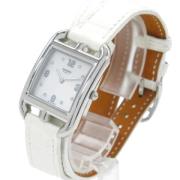 Pre-owned Stainless Steel watches Hermès Vintage , White , Dames