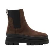 Winter Bruin Leren Enkellaarzen Clarks , Brown , Dames