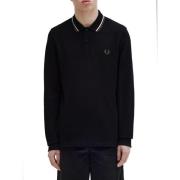 Iconische Twin Tipped Polo Shirt Fred Perry , Black , Heren