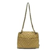 Pre-owned Leather chanel-bags Chanel Vintage , Beige , Dames