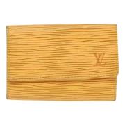 Pre-owned Leather wallets Louis Vuitton Vintage , Yellow , Dames