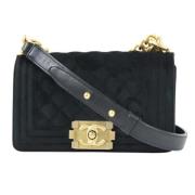 Pre-owned Velvet chanel-bags Chanel Vintage , Black , Dames