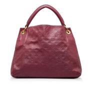 Pre-owned Leather handbags Louis Vuitton Vintage , Red , Dames