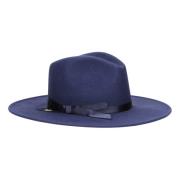 Elegante vilten hoed met satijnen band Borsalino , Blue , Dames