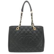 Pre-owned Leather chanel-bags Chanel Vintage , Black , Dames