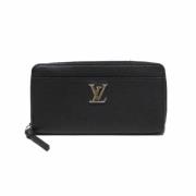 Pre-owned Leather wallets Louis Vuitton Vintage , Black , Dames