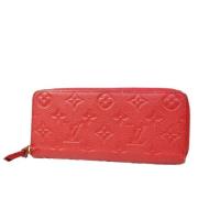 Pre-owned Leather wallets Louis Vuitton Vintage , Red , Dames