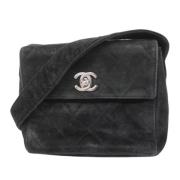 Pre-owned Suede chanel-bags Chanel Vintage , Black , Dames