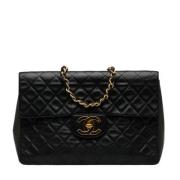 Pre-owned Leather chanel-bags Chanel Vintage , Black , Dames