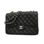 Pre-owned Leather chanel-bags Chanel Vintage , Black , Dames