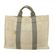 Pre-owned Canvas totes Hermès Vintage , Beige , Dames