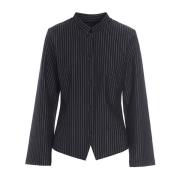 Pinstripe Jersey Jas Zwart Bitte Kai Rand , Black , Dames