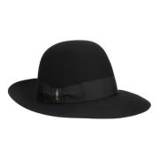 Eleonora Folar Grote Rand Hoed Borsalino , Black , Dames