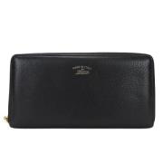 Pre-owned Leather wallets Gucci Vintage , Black , Dames