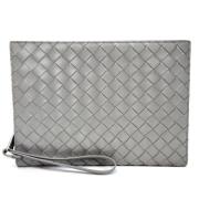 Pre-owned Leather clutches Bottega Veneta Vintage , Gray , Heren