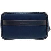 Pre-owned Canvas pouches Bottega Veneta Vintage , Blue , Dames