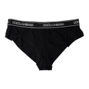 Zwart Modal Stretch Logo-ondergoed Dolce & Gabbana , Black , Dames