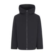 Zwarte Nylon Hooded Ritsjas Jil Sander , Black , Heren