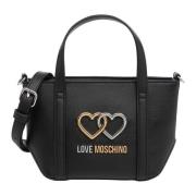 Handtas met Verstelbare Band en Ritssluiting Love Moschino , Black , D...