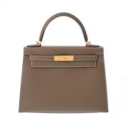 Pre-owned Leather handbags Hermès Vintage , Brown , Dames