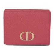 Pre-owned Leather wallets Dior Vintage , Pink , Dames