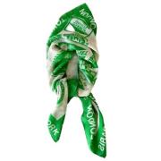 Pre-owned Silk scarves Chanel Vintage , Green , Dames