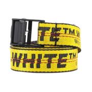 Logo Stoffen Riem voor Mannen Off White , Yellow , Heren