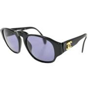 Pre-owned Plastic sunglasses Chanel Vintage , Black , Dames