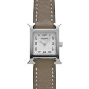 Pre-owned Stainless Steel watches Hermès Vintage , White , Dames