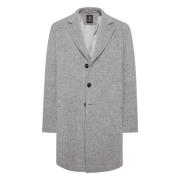 Enkelrijige wollen jas Boggi Milano , Gray , Heren