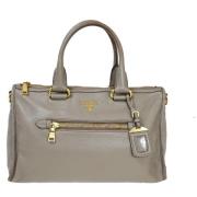 Pre-owned Leather prada-bags Prada Vintage , Gray , Dames