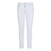 Witte Jeans met Voorsluiting Dsquared2 , White , Heren