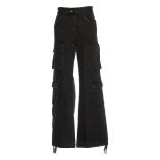 Zwarte Cargo Broek Aw24 Department Five , Black , Dames