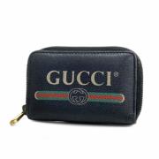 Pre-owned Leather wallets Gucci Vintage , Black , Dames