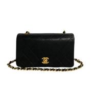 Pre-owned Leather chanel-bags Chanel Vintage , Black , Dames