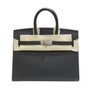 Pre-owned Leather handbags Hermès Vintage , Black , Dames